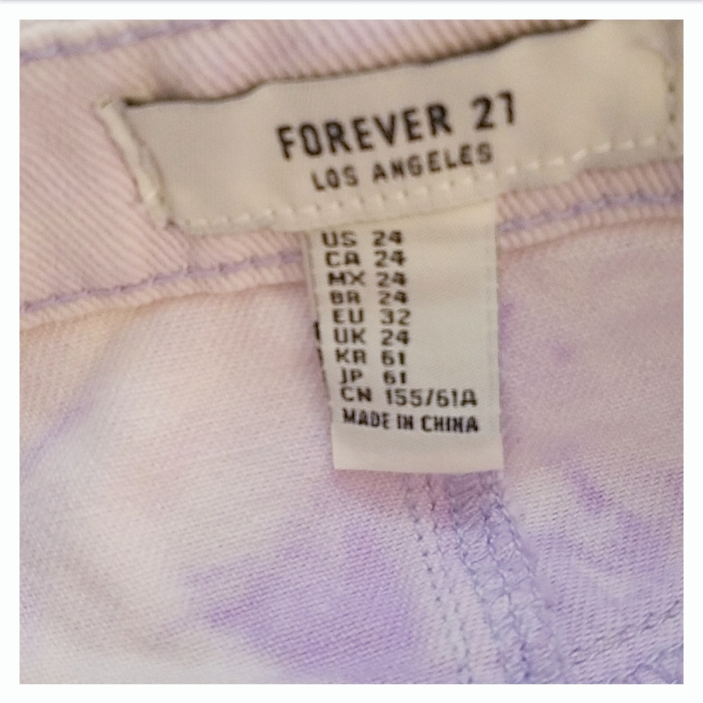 2/$25 NWT Forever 21 Los Angeles Denim Mini Skirt Size24 - Picture 7 of 8